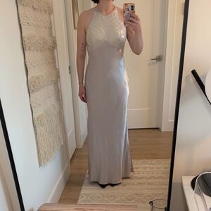 VINTAGE 90s Halter-neck Iridescent Dress Vintage Size Small/Med